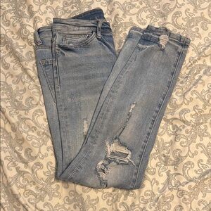 Vervet- Classic Blue Distressed Women's Jeans